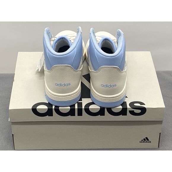 adidas‎ Women’s Break Start Mid Shoes Sneakers Size 8 Cloud White/Glow Blue - Picture 4 of 5
